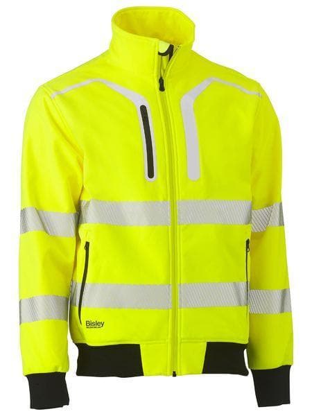 Bisley Workwear Worl Wear Bisley TAPED HI VIS SOFT SHELL BOMBER JACKET BJ6979T