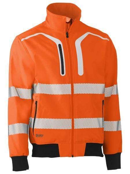 Bisley Workwear Worl Wear Bisley TAPED HI VIS SOFT SHELL BOMBER JACKET BJ6979T