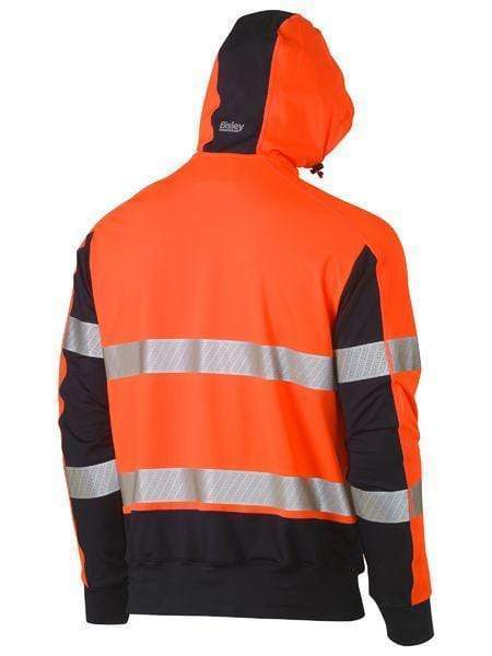 Bisley Workwear Worl Wear Bisley TAPED HI VIS STRETCHY FLEECE HOODIE BK6815T