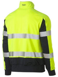 Bisley Workwear Worl Wear Bisley TAPED HI VIS STRETCHY FLEECE ZIP PULLOVER BK6817T