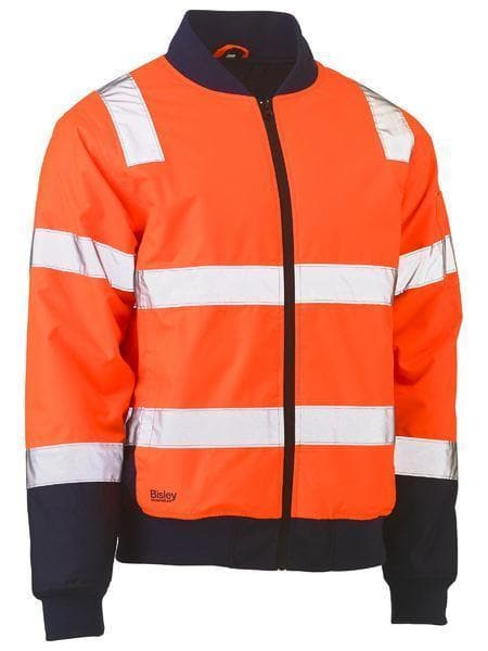 Bisley Workwear Worl Wear Orange/Navy / XS Bisley TAPED TWO TONE HI VIS BOMBER JACKET BJ6730T