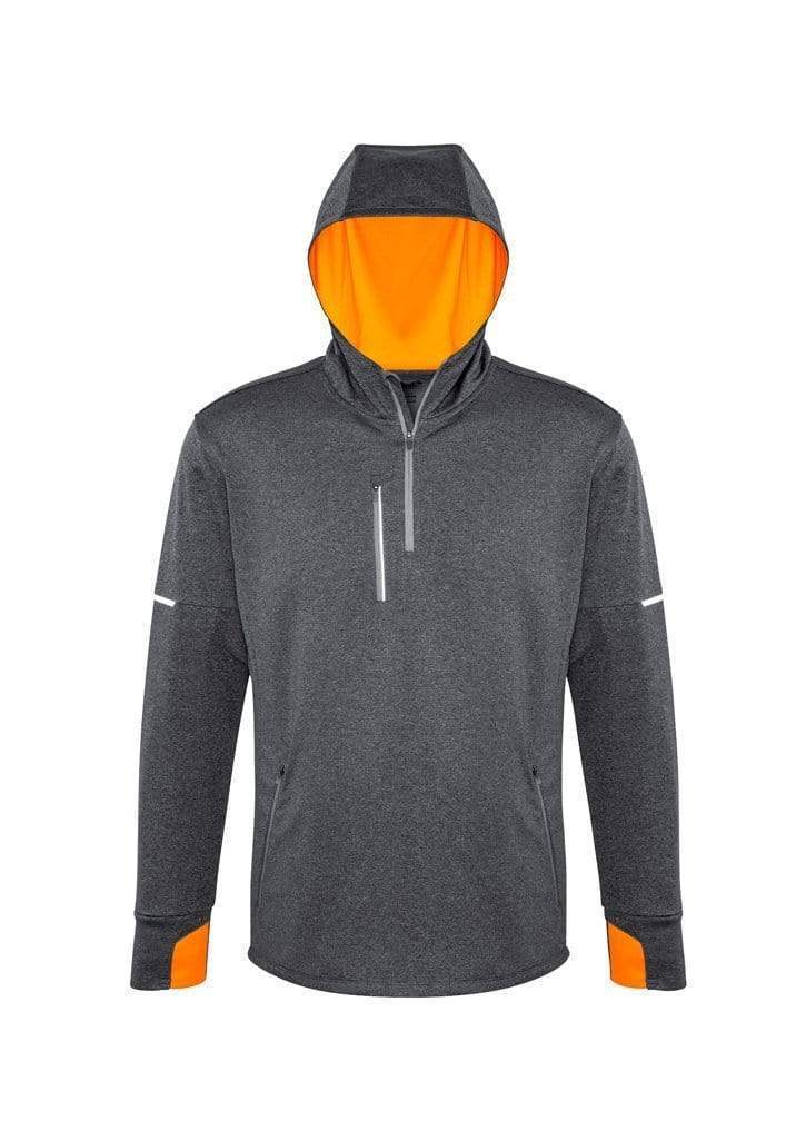 Biz Collection Active Wear Grey/Fluoro Orange / S Biz Collection Men’s Pace Hoodie Sw635m