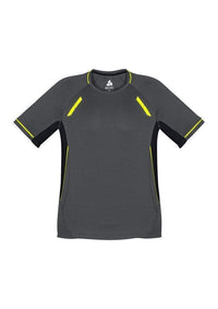 Biz Collection Casual Wear Grey/Black/Fluoro Yellow / S Biz Collection Men’s Renegade Tee T701MS