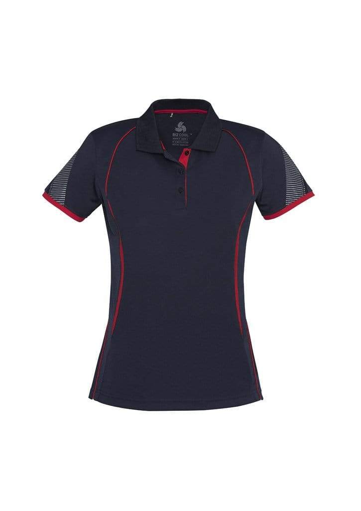 Biz Collection Casual Wear 8 / Navy/Red Biz Collection Razor Ladies Polo P405LS