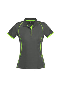 Biz Collection Casual Wear 8 / Grey/Fluoro Lime Biz Collection Razor Ladies Polo P405LS