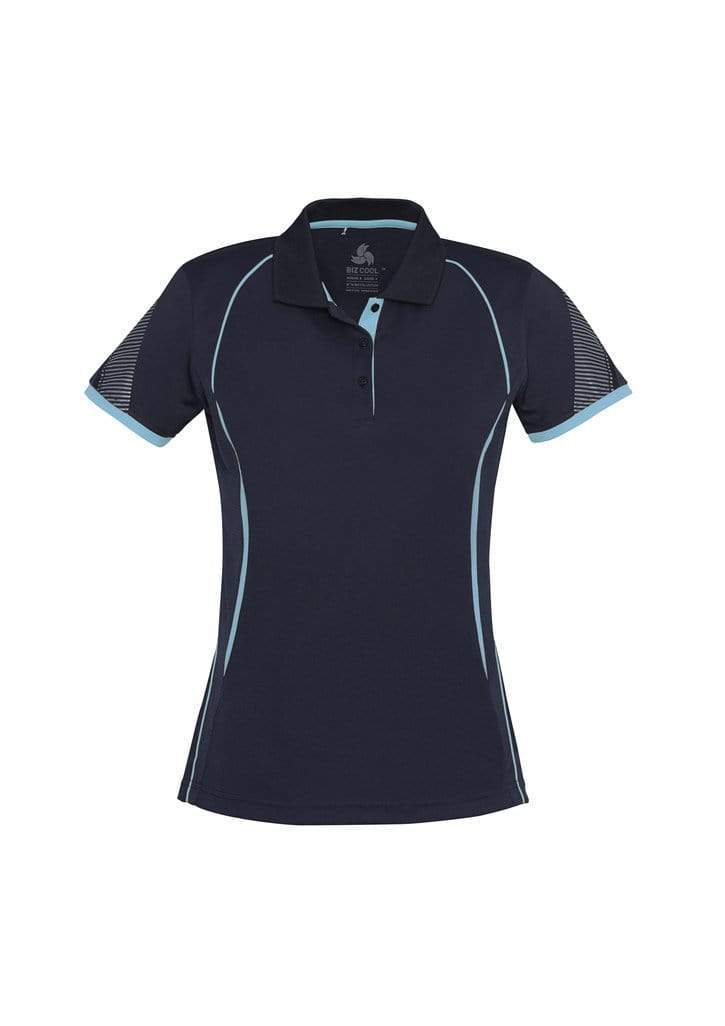 Biz Collection Casual Wear 8 / Navy/Sky Biz Collection Razor Ladies Polo P405LS