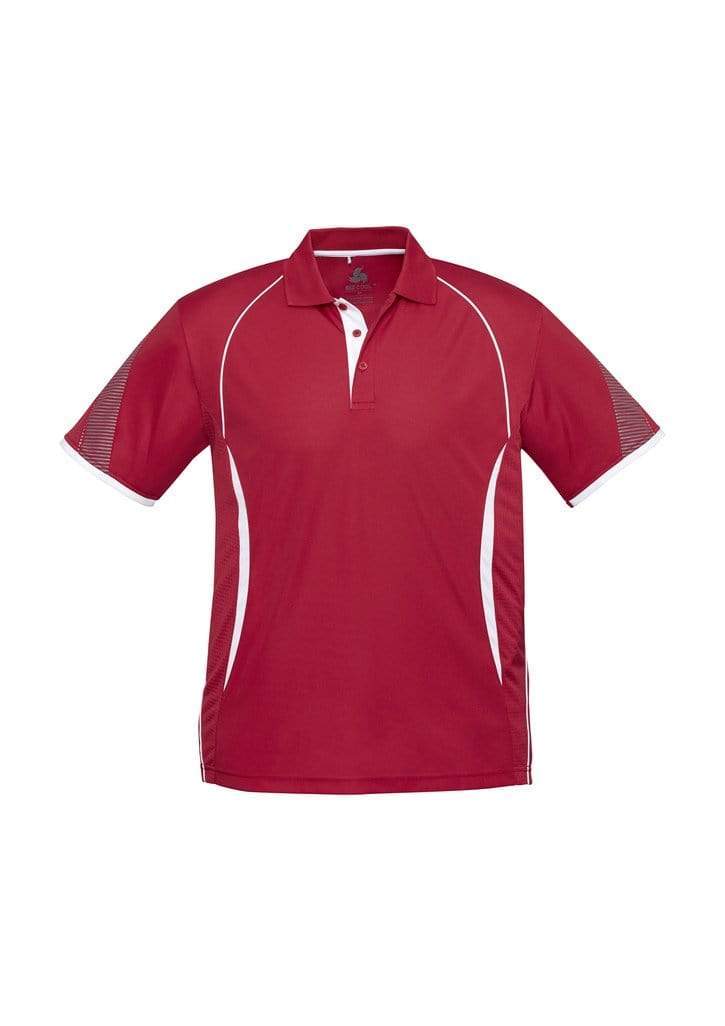 Biz Collection Casual Wear S / Red/White Biz Collection Razor Mens Polo Shirt Biz Cool™ P405MS