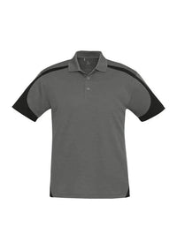 Biz Collection Casual Wear S / Ash/Black Biz Collection Talon Mens Polo P401MS