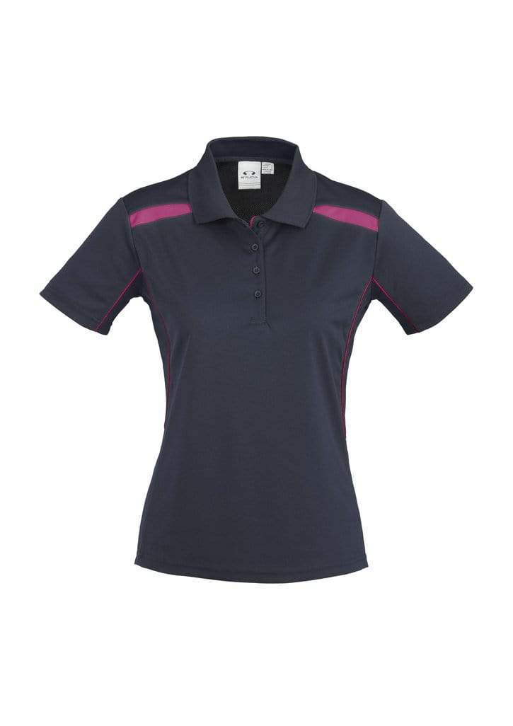 Biz Collection Casual Wear 8 / Navy/Magenta Biz Collection United Ladies Polo P244LS