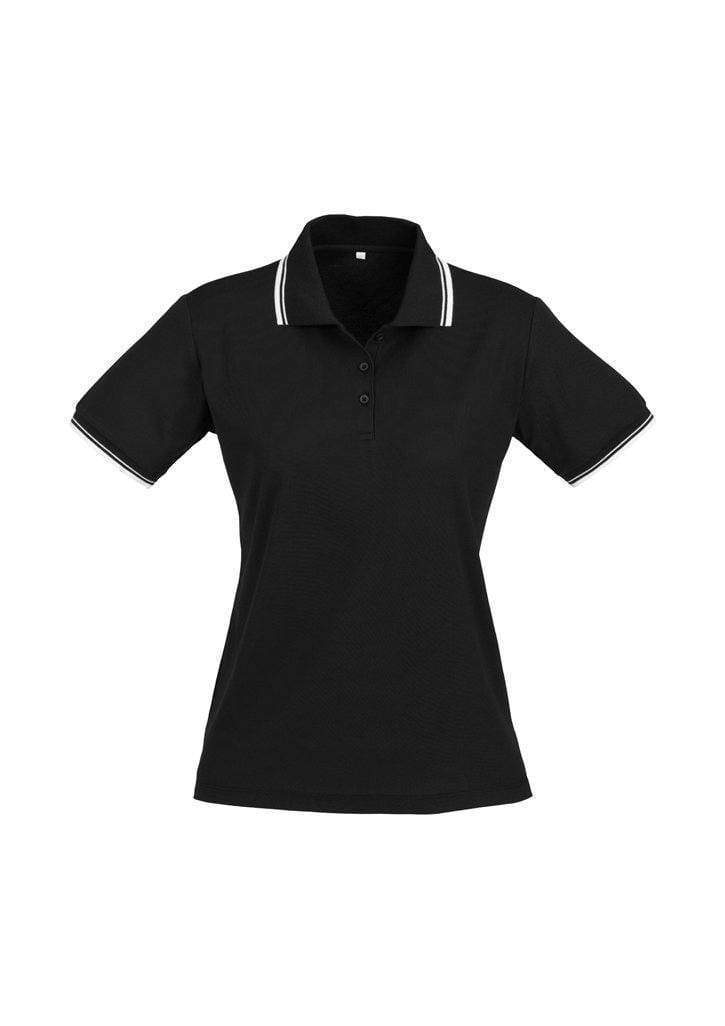 Biz Collection Casual Wear Black/White/White / 8 Biz Collection Women’s Cambridge Polo P227LS