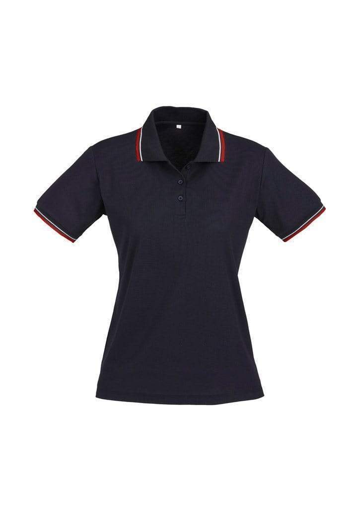 Biz Collection Casual Wear Navy/Red/White / 8 Biz Collection Women’s Cambridge Polo P227LS