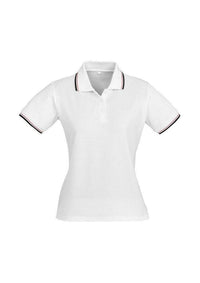 Biz Collection Casual Wear White/Black/Red / 8 Biz Collection Women’s Cambridge Polo P227LS