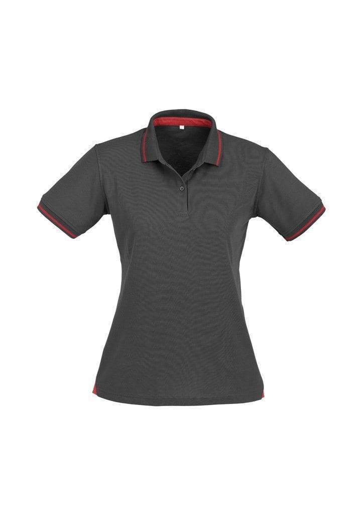 Biz Collection Casual Wear Steel Grey/Red / 8 Biz Collection Women’s Jet Polo P226LS