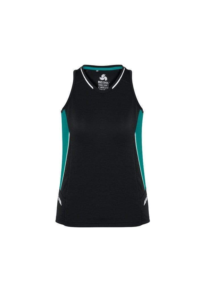 Biz Collection Casual Wear Black/Teal/Silver / 6 Biz Collection Women’s Renegade Singlet SG702L