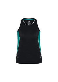 Biz Collection Casual Wear Black/Teal/Silver / 6 Biz Collection Women’s Renegade Singlet SG702L