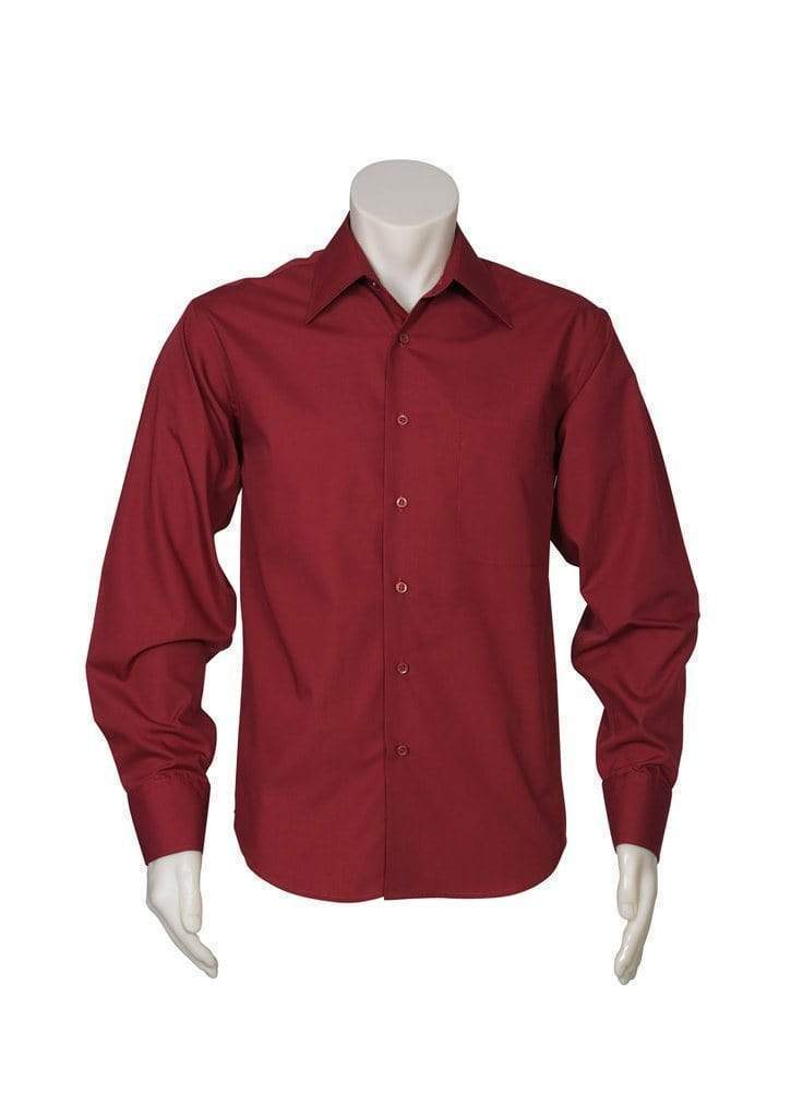 Biz Collection Corporate Wear Cherry / S Biz Collection Men’s Metro Long Sleeve Shirt Sh714