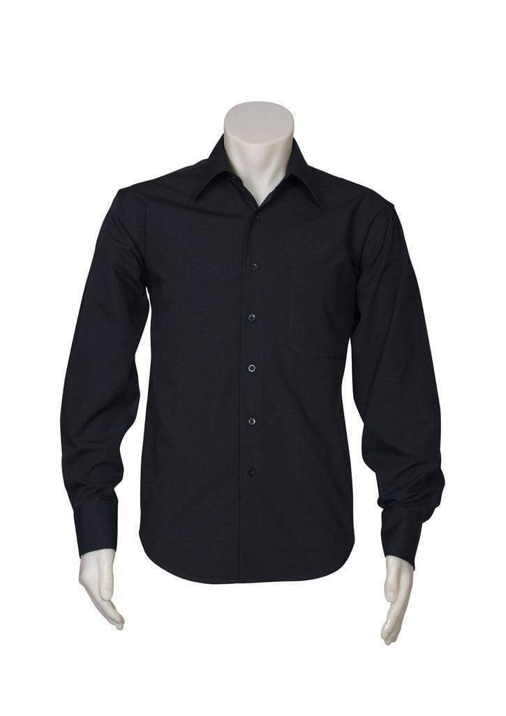 Biz Collection Corporate Wear Black / S Biz Collection Men’s Metro Long Sleeve Shirt Sh714