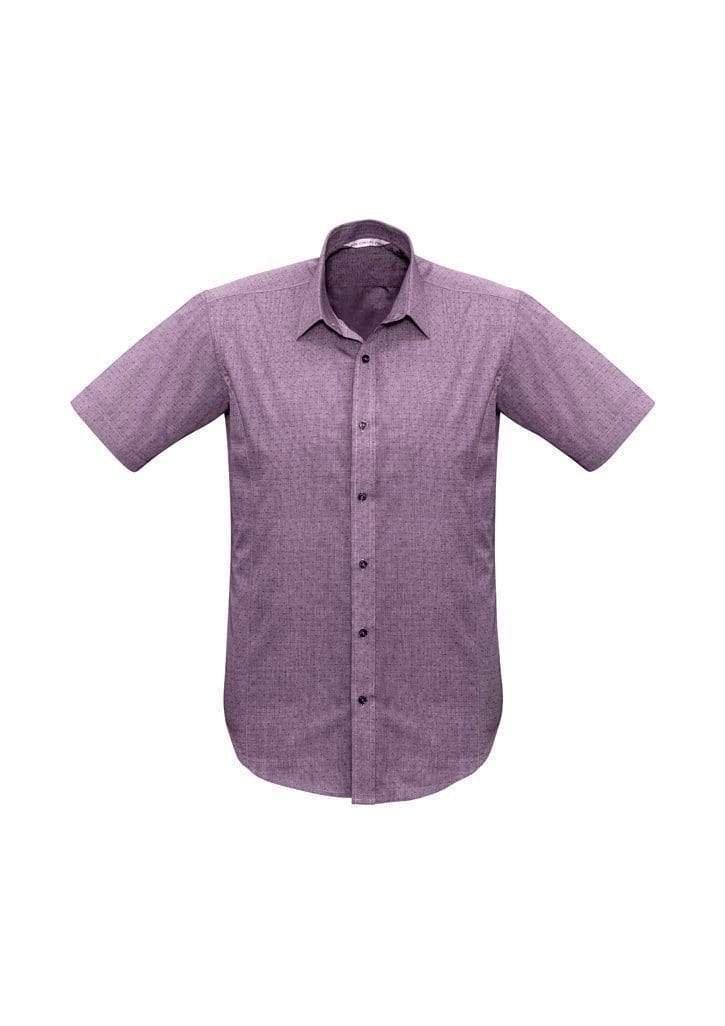 Biz Collection Corporate Wear Plum / XS Biz Collection Men’s Trend Short Sleeve Shirt S622ms