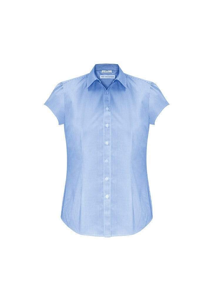 Biz Collection Corporate Wear Blue / 6 Biz Collection Women’s Euro Short Sleeve Shirt S812ls