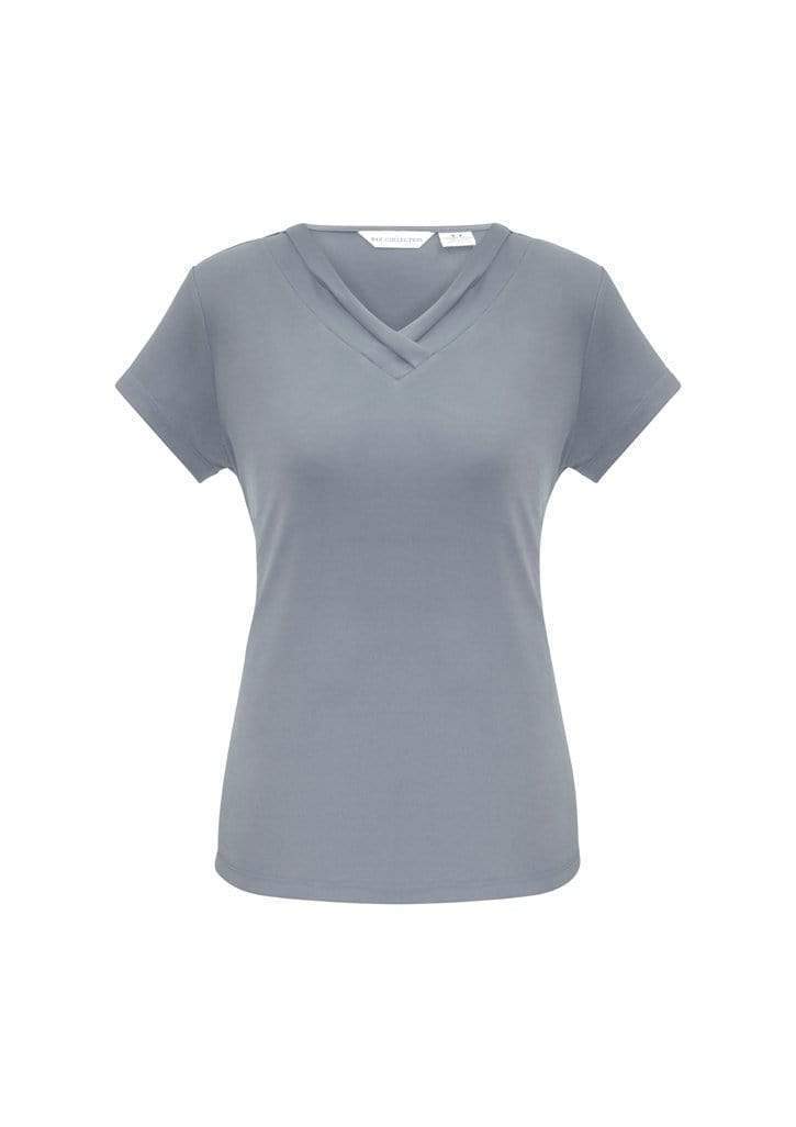 Biz Collection Corporate Wear Silver / 6 Biz Collection Women’s Lana Short Sleeve Top K819ls