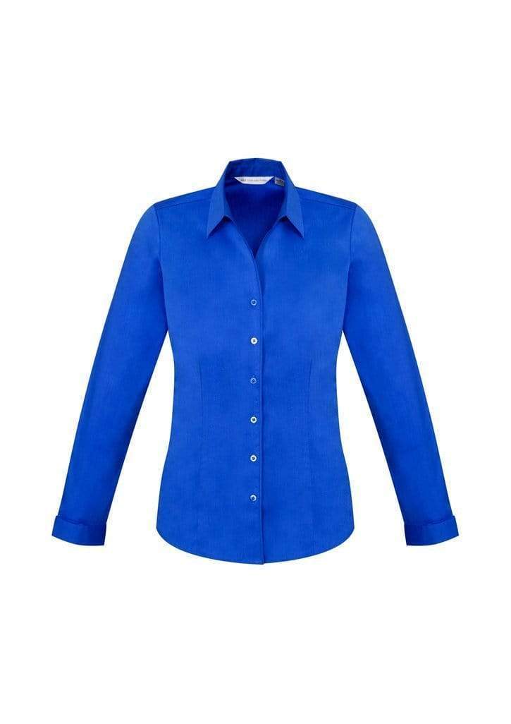 Biz Collection Corporate Wear Electric Blue / 6 Biz Collection Women’s Monaco Long Sleeve Shirt S770ll