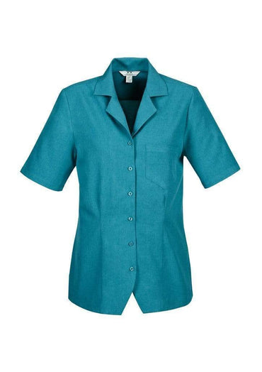 Biz Collection Corporate Wear Teal / 6 Biz Collection Women’s Plain Oasis Overblouse S265ls