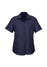 Biz Collection Corporate Wear Navy / 6 Biz Collection Women’s Plain Oasis Short Sleeve Shirt Lb3601