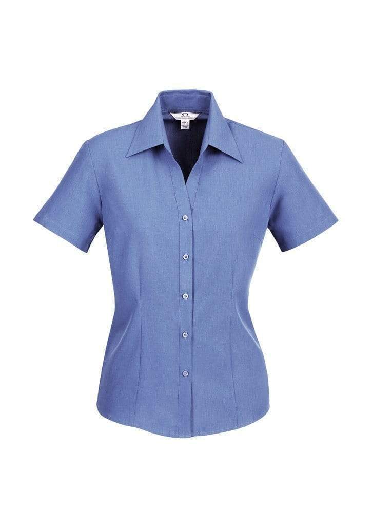 Biz Collection Corporate Wear Midnight Blue / 6 Biz Collection Women’s Plain Oasis Short Sleeve Shirt Lb3601