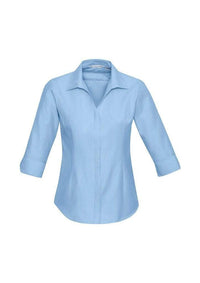 Biz Collection Corporate Wear Blue / 6 Biz Collection Women’s Preston 3/4 Sleeve Shirt S312lt