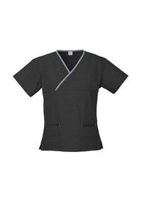 Biz Collection Women’s Contrast Crossover Scrubs Top H10722 - Simply Scrubs Australia