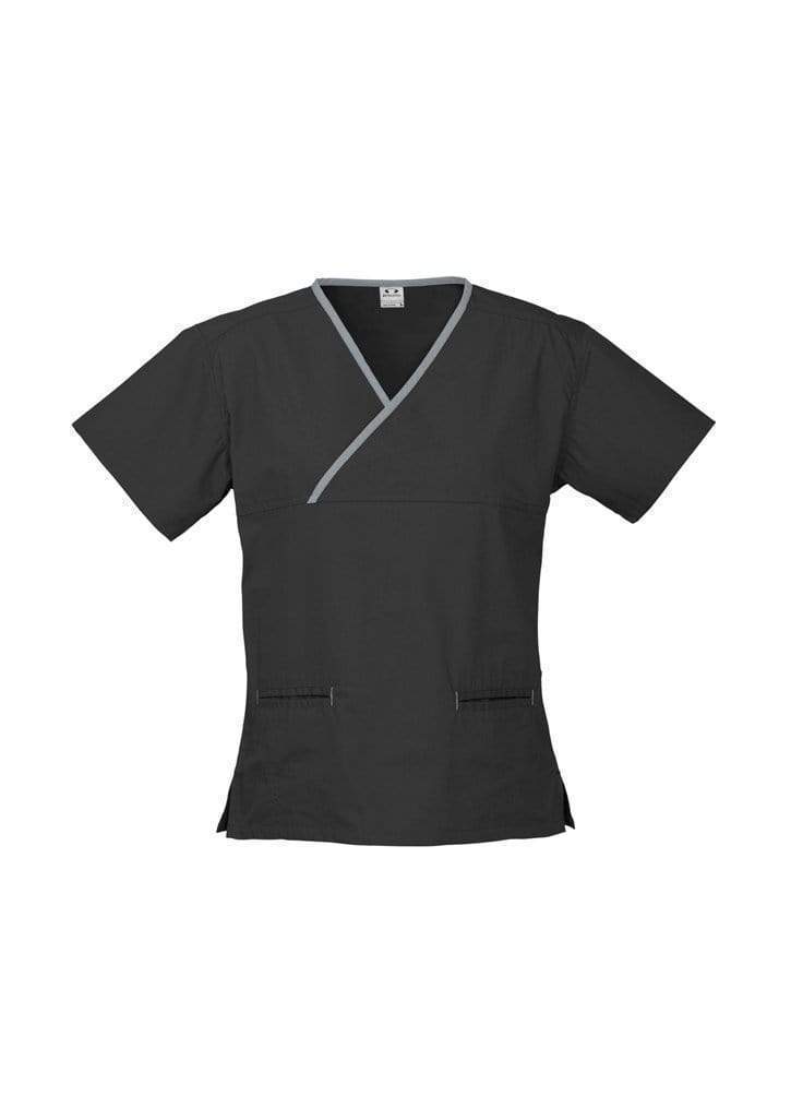 Biz Collection Women’s Contrast Crossover Scrubs Top H10722 - Simply Scrubs Australia