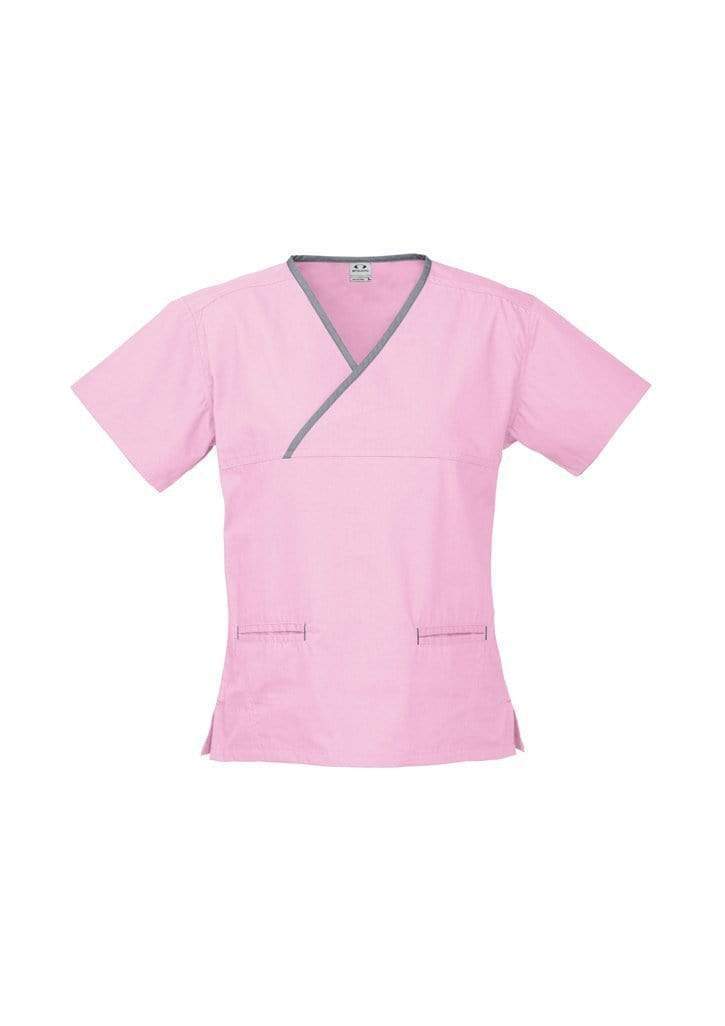 Biz Collection Women’s Contrast Crossover Scrubs Top H10722 - Simply Scrubs Australia