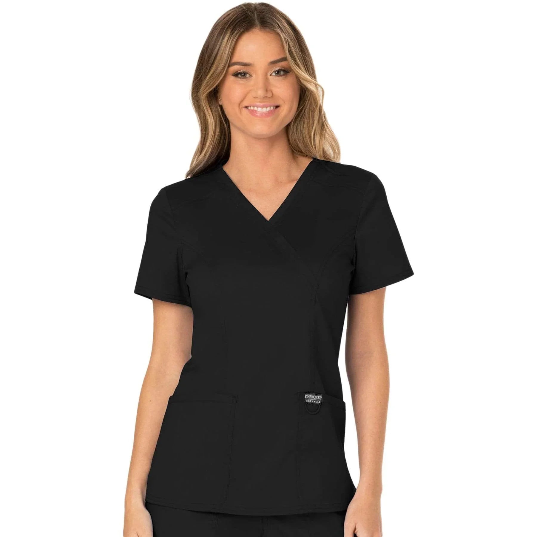 Cherokee Revolution Women's Mock Wrap Scrub Top WW610