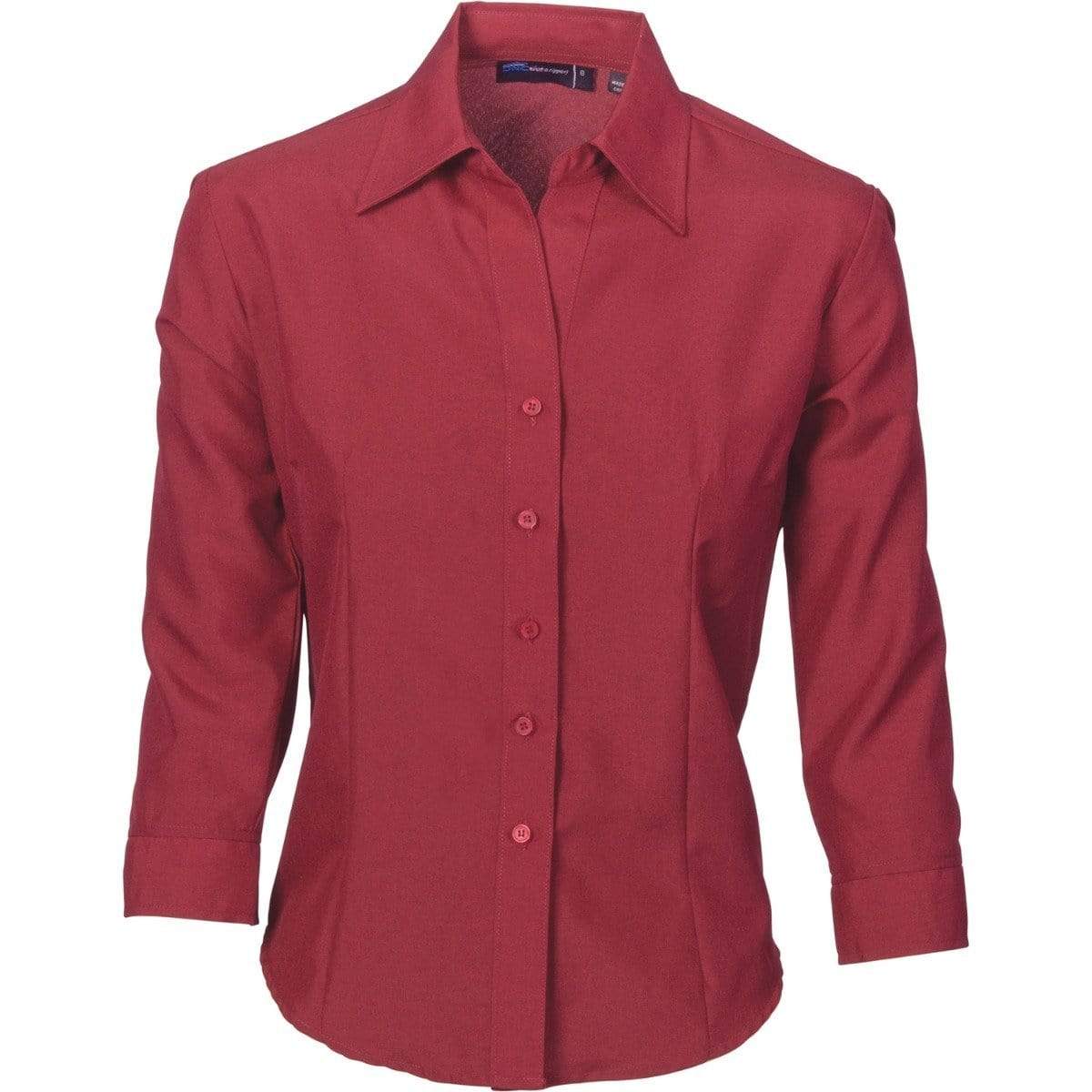 DNC Workwear Corporate Wear Cherry / 6 DNC WORKWEAR Ladies Cool-Breathe 3/4 Sleeve Shirt 4238