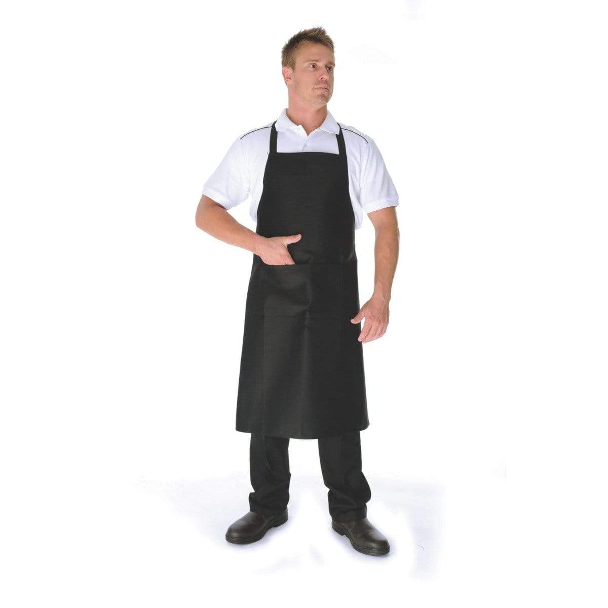 DNC Workwear Hospitality & Chefwear Navy / 80cm X 90cm DNC WORKWEAR Polyester/Cotton Full Bib Apron with Pocket 2511