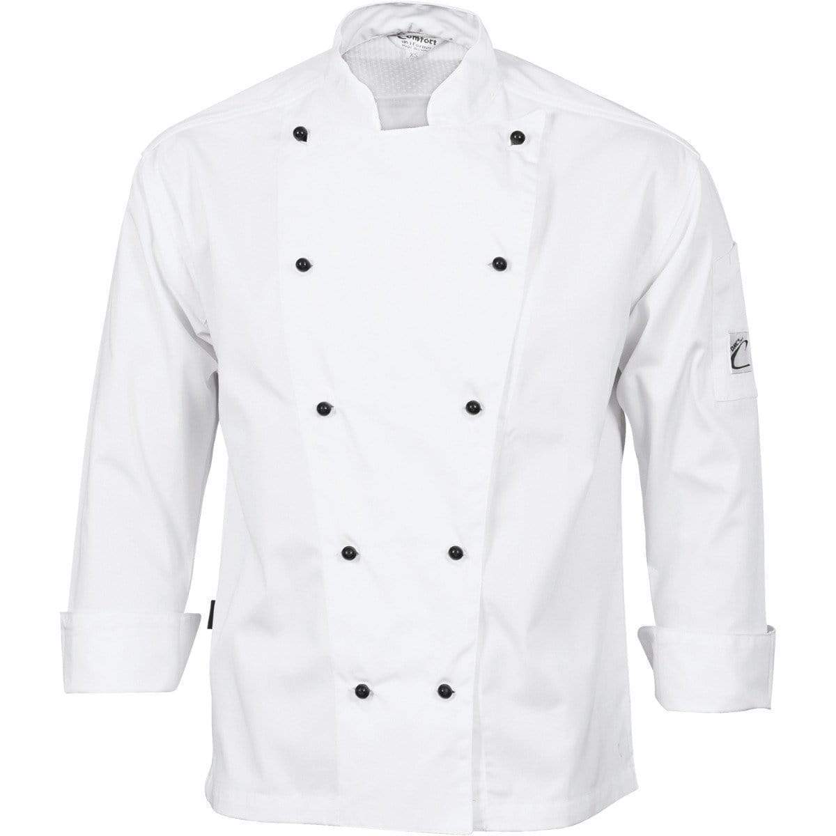 DNC Workwear Hospitality & Chefwear White / XS DNC WORKWEAR Three-Way Airflow Long Sleeve Chef Jacket 1106