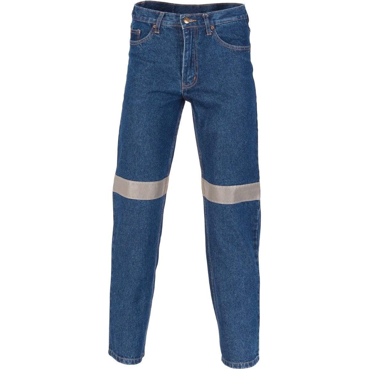 DNC Workwear Work Wear Blue / 72R DNC WORKWEAR Denim Jeans with CSR Reflective Tape 3327