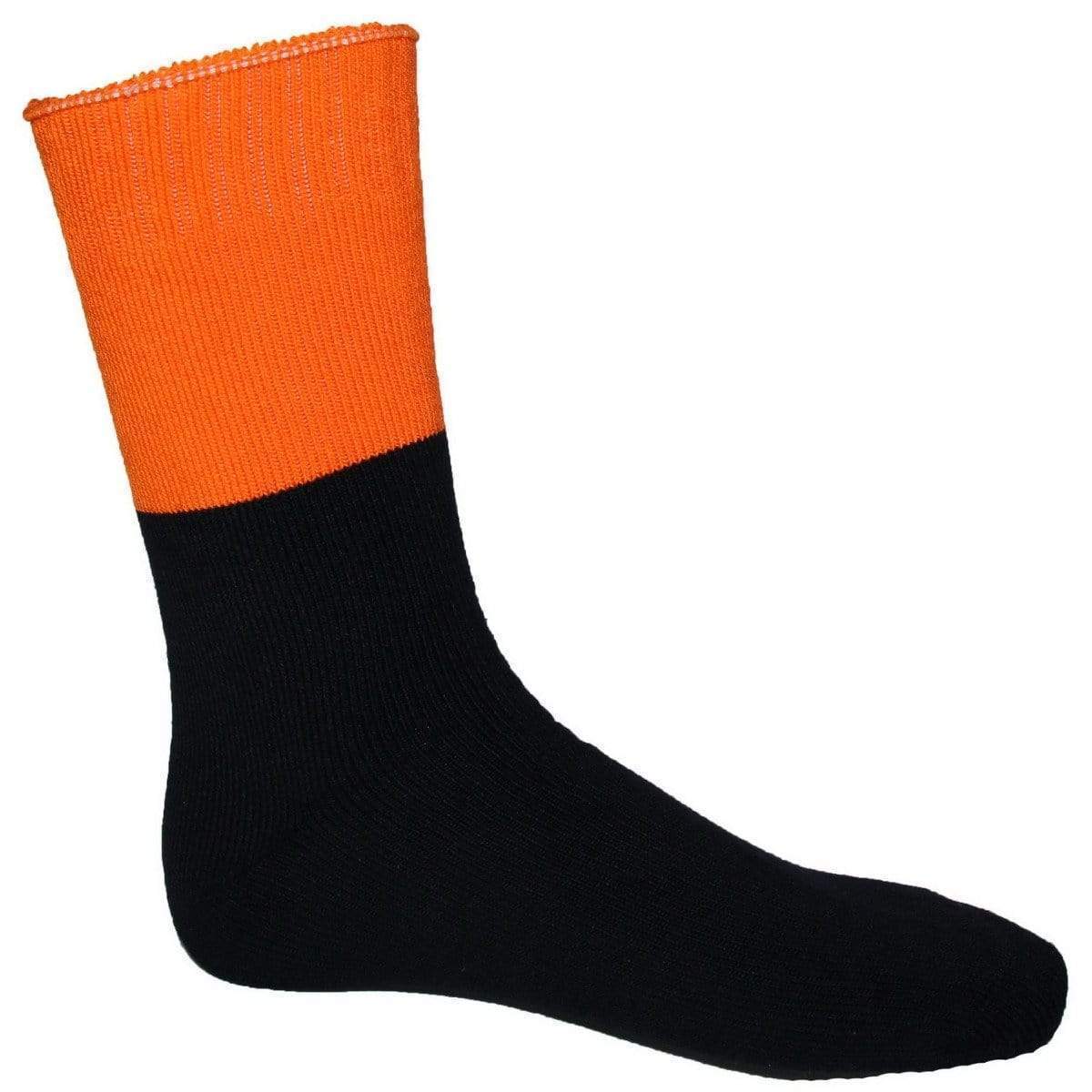 DNC Workwear Work Wear Orange/Navy / 2-5 DNC WORKWEAR Extra Thick Hi-Vis 2 Tone Bamboo Socks S109