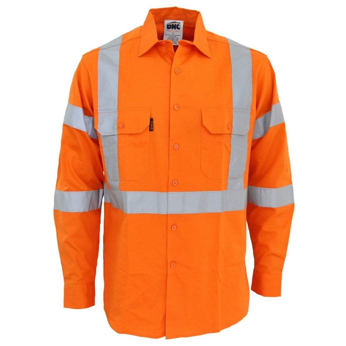 DNC Workwear Work Wear DNC WORKWEAR Hi-Vis 3-way vented "X" back & Bio-Motion Taped Shirt 3545