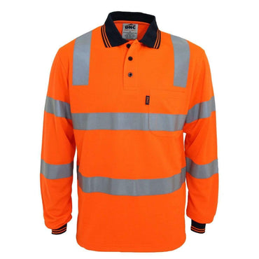 DNC Workwear Work Wear Orange / XS DNC WORKWEAR Hi-Vis Bio-motion Taped L/S Polo 3713