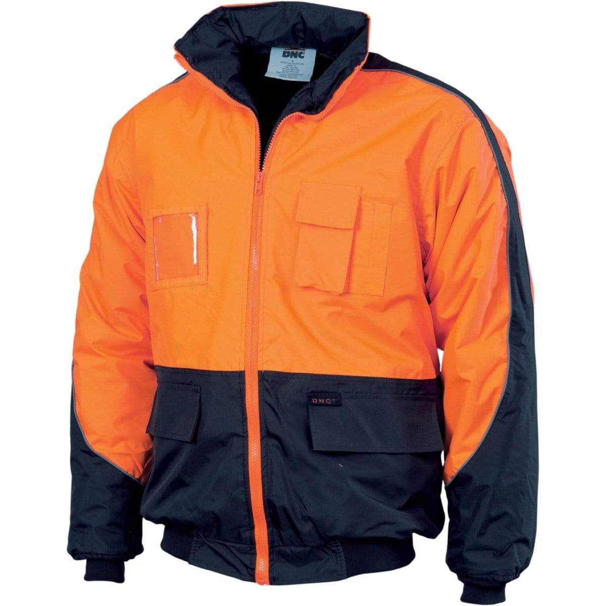 DNC Workwear Work Wear Orange/Navy / XS DNC WORKWEAR Hi-Vis Contrast Bomber Jacket 3991