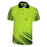 DNC Workwear Work Wear DNC WORKWEAR Hi-Vis Sublimated Full Stripe Polo 3566