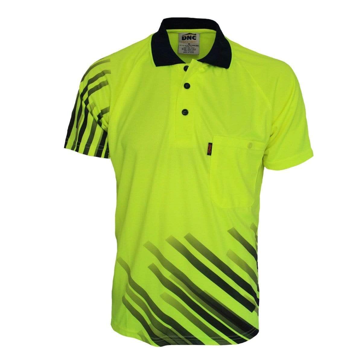 DNC Workwear Work Wear DNC WORKWEAR Hi-Vis Sublimated Stripe Polo 3565