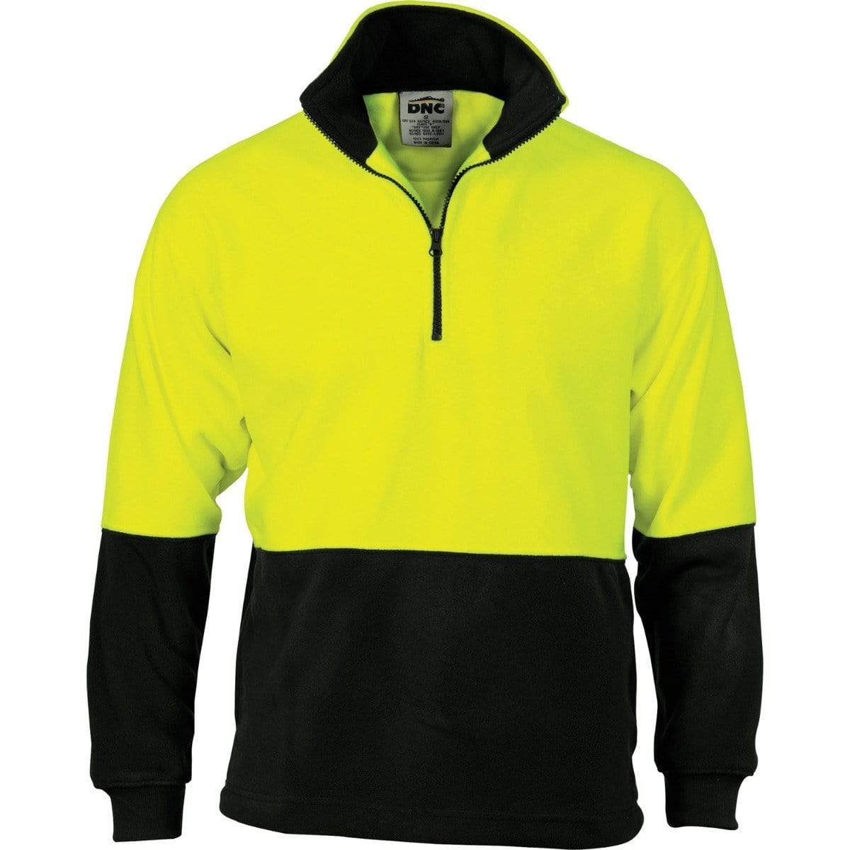 DNC Workwear Work Wear DNC WORKWEAR Hi-Vis Two-Tone 1/2 Zip Polar Fleece 3825