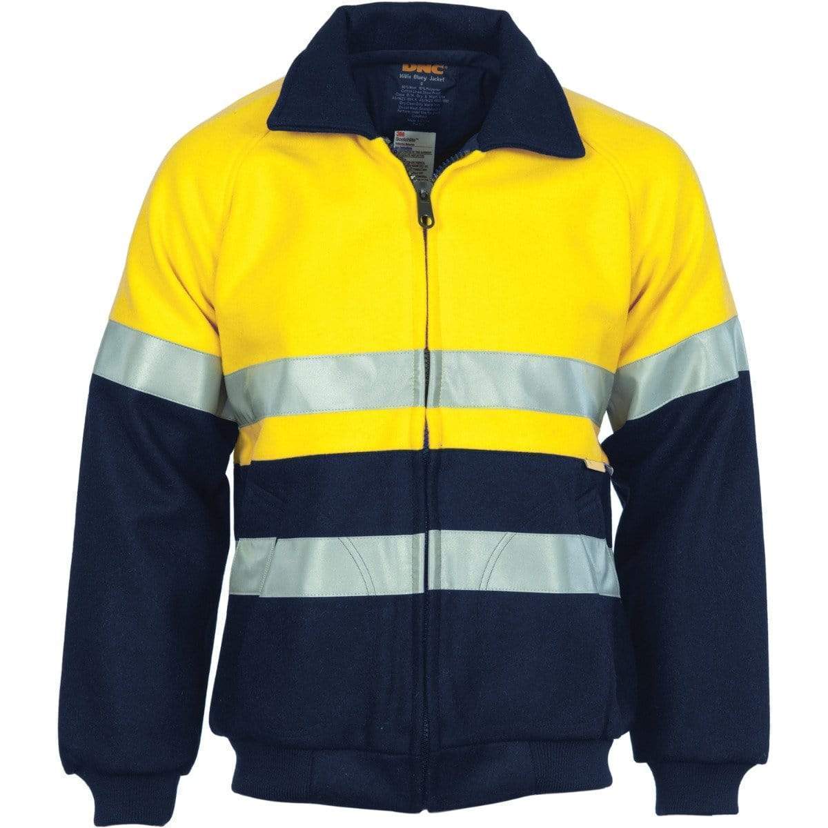 DNC Workwear Work Wear DNC WORKWEAR Hi-Vis Two-Tone Bluey Bomber Jacket with 3M Reflective Tape 3859