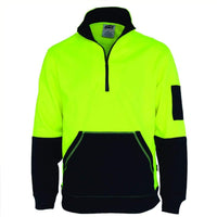 DNC Workwear Work Wear DNC WORKWEAR Hi-Vis ½ Zip Super Fleecy 3724