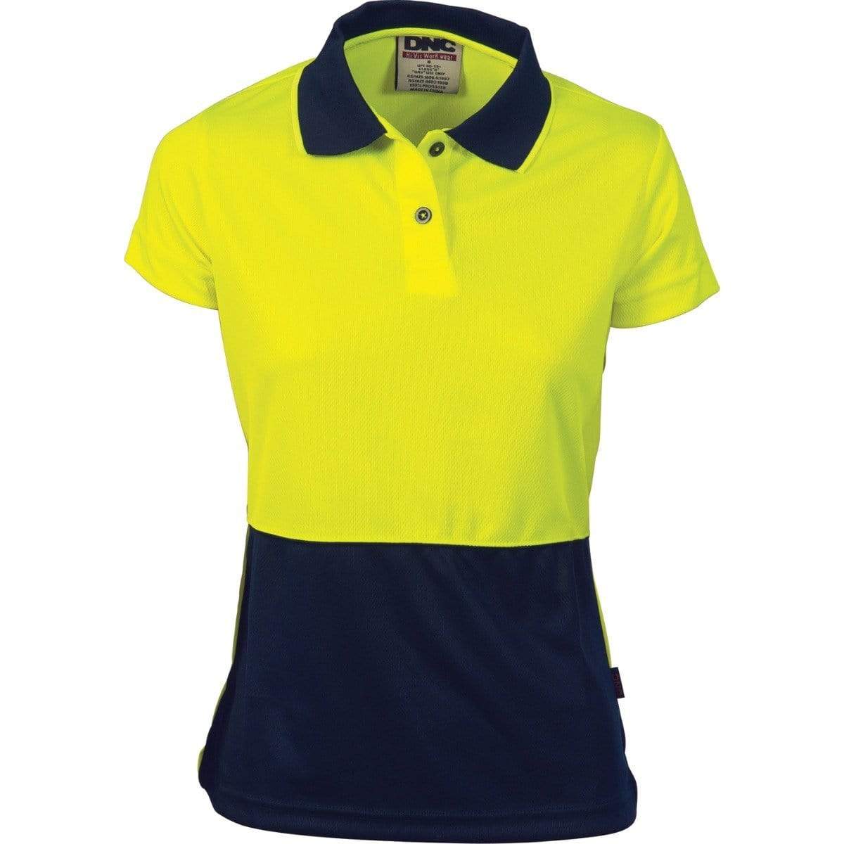 DNC Workwear Work Wear DNC WORKWEAR Ladies Hi-Vis Two-Tone Short Sleeve Polo 3897