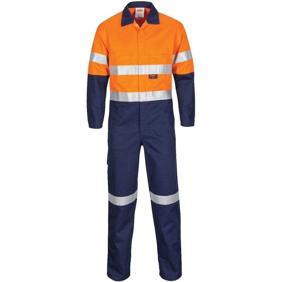 DNC Workwear Work Wear Orange/Navy / 77R DNC WORKWEAR Patron Saint Flame Retardant Coverall with 3M FR Tape 3426