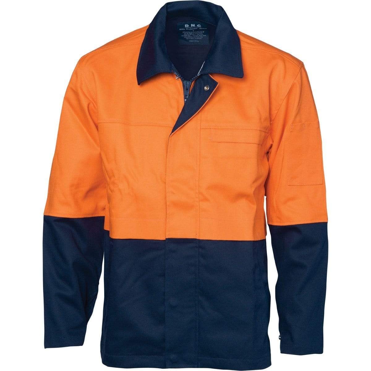 DNC Workwear Work Wear Orange/Navy / S DNC WORKWEAR Patron Saint Flame Retardant Two-Tone Drill Welder’s Jacket 3431