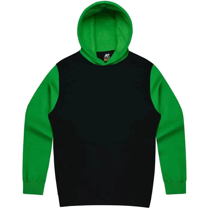 Aussie Pacific Monash Kids Hoodie 3530  Aussie Pacific BLACK/KAWA GREEN 4 